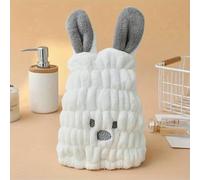 NYSDM 1PC Creative Rabbit Design Hair Drying Cap, Cute Cartoon Hair Towel for Bathroom, Elastic Super Absorbent Shower Cap