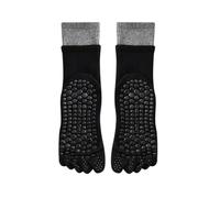 NYSDM 2 pairs of Five Finger Split Toe Yoga Socks Women Professional Pilates Cotton Anti Slip Mid Tube Dance Fitness Sports