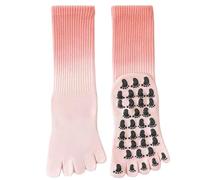 NYSDM 2 pairs of Five Finger Split Toe Yoga Socks Women Professional Pilates Cotton Anti Slip Mid Tube Dance Fitness Sports