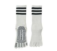 NYSDM 2 pairs of Five Finger Split Toe Yoga Socks Women Professional Pilates Cotton Anti Slip Mid Tube Dance Fitness Sports