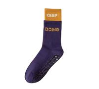 NYSDM 2 Pairs of Yoga Socks Female Medium Length Pure Cotton Anti Slip Silicone Indoor Pilates Women's Sports Sock