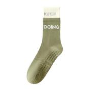 NYSDM 2 Pairs of Yoga Socks Female Medium Length Pure Cotton Anti Slip Silicone Indoor Pilates Women's Sports Sock