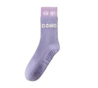 NYSDM 2 Pairs of Yoga Socks Female Medium Length Pure Cotton Anti Slip Silicone Indoor Pilates Women's Sports Sock