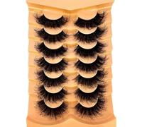 NYSDM 7pairs Fake Eyelashes Thick Long False Eyelashes Dramatic Lashes 3D Faux Mink Eyelashes Full Strip Lashes Makeup