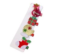 NYSDM Christmas set red holiday rubber band hair ring resin acrylic side clip baby bangs clip