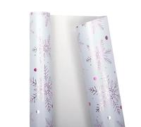 NYSDM Gift Wrapping Paper Rolls Blue White Bowknot Snowflake Roll for Merry Xmas Birthdays Weddings Graduations Engagement