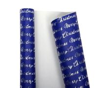 NYSDM Gift Wrapping Paper Rolls Blue White Bowknot Snowflake Roll for Merry Xmas Birthdays Weddings Graduations Engagement