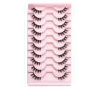 NYSDM Half Eyelashes Natural Faux Mink Lashes Cat Eye Lashes Wispy Fluffy Eyelash Extension Makeup Manga False Lashes