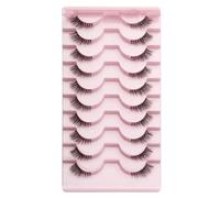 NYSDM Half Eyelashes Natural Faux Mink Lashes Cat Eye Lashes Wispy Fluffy Eyelash Extension Makeup Manga False Lashes