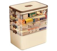 NYSDM Large Capacity Multi-Layer Portable Medicine Organizer Transparent Waterproof Storage Box for Home and Office Essentials