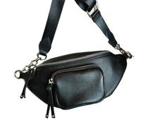 NYSDM Leather Shoulder Crossbody Waist Bag Fashionable and Versatile Small Advanced Sense Trendy Chest