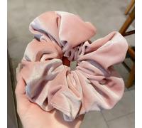 NYSDM Oversize Black Velvet Scrunchies Hair Ties Women Girls Solid Rubber Big Elastic Bands Rope Ponytail Accessories Winter
