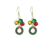 NYSDM Stylish creative exquisite alloy bell snowman reindeer gingerbread man earrings Christmas