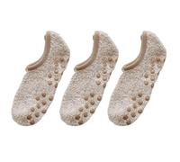 NYSDM Winter Coral Fleece Socks Indoor Non-slip Low Tube Boat Sock Cold-proof Home Silicone Floor Hosiery Soft Warm Sox
