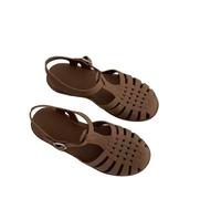 NYSDM Women Rome Sandals Cut-out Gladiator Style Summer Shoes Soft PVC Peep Toe Girls Student Street Outdoor Sandals