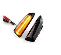 NYSFGOFJGOM Car Turn Signal 2PCS Error Free Led Sequentia Side Marker Light Amber Flashing Lamp For Opel For Astra J K For Crossland For Grandland X 13193574(Style 2)