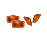 NYSFGOFJGOM Side Indicator For Jeep For Wrangler TJ 1997-2006 Car Front Bumper Turn Signal Light & Front Side Marker Light Cover Shells No Bulb/Socket Turn Singal Light(4pcs amber lens)