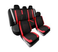 NYSFIFHSKFH Car Seat Covers For NISSAN For X-Trail For Qashqai For Rogue For Sport Diamond Shaped Cloth Car Seat Cover Front Rear Seat Protectors(Red)