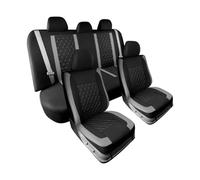 NYSFIFHSKFH Car Seat Covers For NISSAN For X-Trail For Qashqai For Rogue For Sport Diamond Shaped Cloth Car Seat Cover Front Rear Seat Protectors(Gray)