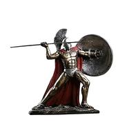 NYSJLONG Resin Statue Ornaments 30x25x11cm Ancient Roman Spartan Warrior Crafts Antique Greek God Of War Sculpture Hero Figurine Model Vintage 30x25x11cm SpartanWarrior