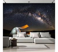 NYSMGS Milky Way Camping Photo Wallpaper Mural 400 x 280 cm, 3D Panoramic