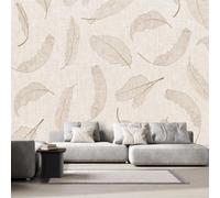 NYSMGS Minimalist Leaf Photo Wallpaper 300 x 210 cm 3D Panoramic | Wall mural Banana Leaf Botanical non-woven wallpaper for living room, bedroom, kids room home wall decor 1-467
