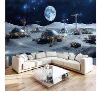 NYSMGS Moon Space Photo Wallpaper 3D Science Fiction Universe Wall Mural, Nonwoven Wall Paper Murals Wall Art for Bedroom Living Room Office Home Decor, Wallpaper 250x175cm Poster Picture 5C30