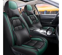 NYSQOFMB Accessories Interior For HYUNDAI For Tucson For Santa FE I30 I40 For Veloster For Genesis Universal Car Seat Cover Car Seat Covers(Green pillow)