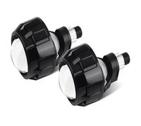 NYSQOFMB Brake Light 6000K White Bi-LED Projector Lens Headlight 2.5 inch LED Head Lamp Lenses H4 H7 9005 9006 Adapter Turbo Fan Light 120W 20000LM(2x LHD Black Mask)