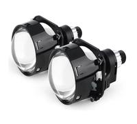 NYSQOFMB Brake Light 6000K White Bi-LED Projector Lens Headlight 2.5 inch LED Head Lamp Lenses H4 H7 9005 9006 Adapter Turbo Fan Light 120W 20000LM(2x Left Hand Drive)