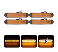 NYSQOFMB Brake Light 68leds Tail Strobe Light Rear Flash 12V 24V Truck Brake Indicator Lamp 3 in 1 LED Bar Stop Taillight Clearance(4pcs Yellow Light)