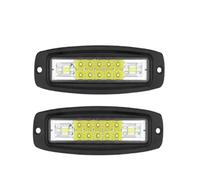 NYSQOFMB Brake Light LED Flush Mount Work Light Bar 7inch Amber Head Driving Lamp Flood Spot Beam Rerr Bumper Reverse 12V 24V For Cargo Trailer(2pcs White Light)