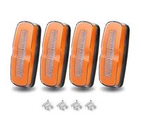 NYSQOFMB Brake Light Truck Flowing Side Marker Lights 12V 24V LED Clearance Lamp Turn Signal Brake Indicator for Cargo Trailer Tractor Car Stop(4pcs Amber Yellow)