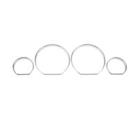 NYSQOFMB Car Decoration Interior Chrome Gauge Dash Dial Rings Bezel Trim Speedometer AC For BMW E46 Car Circle Styling Cover Car Accessories Car Interior