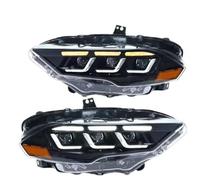 NYSQOFMB Car Headlight Lens Cover For For Mustang 2018-2022 Car Front Lights LED Headlight Assembly Upgrade DRL Turn Signal Car Front Headlight(Brown)