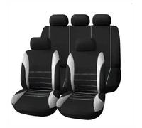 NYSQOFMB Car Seat Covers For Chevy For Lacetti For Niva For Orlando For Cobalt For Lanos For Cruze For Malibu For Sonic Accessories Protector Car Seat Covers(A-Grey-9PCS)