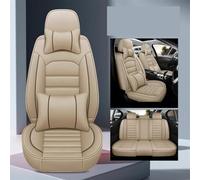 NYSQOFMB Car Seat Covers Leather Full Set For S MAX For Explorer For Octavia A5 For Kia For Soul For Carens For CRV Car Seat Covers Set(Beige A)