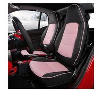 NYSQOFMB Car Seat Protector Car Seat Cover Cushion Pad Leather Front Seat Protector Interior Auto For Smart 451 For Fortwo 2009-2014 Waterproof(Black Pink)