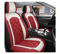NYSQOFMB Car Seat Protector Full Five-seat Leather Car Seat Covers All-encompassing Universal Seat Covers Cushions Four Seasons Waterproof(Red)