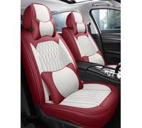 NYSQOFMB Car Seat Protector Pu Leather Car Seat Cover For Mercedes A-Class W168 W169 W176 W177 A-Klasse A180 A190 A200 A220 A250 Car Accessories Car Seat Cover(White Red,Luxury)