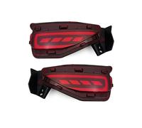 NYSQOFMB Car Tail light Pair Rear Fog Lamp LED Red Cover For Toyota For Fortuner SW4 2015-2020 Rear Bumper Turn Signal Light Reflector 3 Functions(Model A Red Cover)