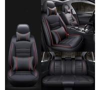 NYSQOFMB Full Coverage Car Seat Cover For For Falcon For Fiesta For Focus For C-MAX For Fusion For Mondeo For Explorer Car Seat Covers Set(Black red A)