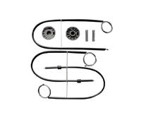 NYSQOFMB Glass Regulator for Smart for Roadster 2003-2005 Front Right + Left Side 2 Set Cable + Roller and Springs Window Regulator Repair Kit Window Lift Motor