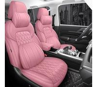 NYSQOFMB Leather Mixed Car Seat Cover For Mercedes For BENZ For G Class G350 G55 G500 G63 Amg W463 Accessories Protectors Car Seat Covers(PINK LUX)