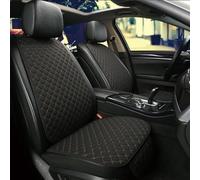 NYSQOFMB Linen Car Seat Cover Cushion For MG For ZS GT HS RX5 MG5 MG6 CAR Accessories Front Row Back Auto Goods Car Seat Covers Set(Black beige)