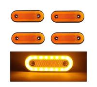 NYSQOFMB Mirror Indicator Light 4pcs 12V 24V LED Truck Side Marker Light 20SMD Clearance Signal Lights For Trailer Mount For Volvo Truck Accessories (Yellow B)