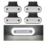 NYSQOFMB Mirror Indicator Light 4pcs 12V 24V LED Truck Side Marker Light 20SMD Clearance Signal Lights For Trailer Mount For Scania Truck Accessories (White A)
