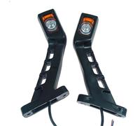 NYSQOFMB Mirror Indicator Light A Pair 12V 24V Trailer Truck LED Side Marker Light 4LED Turn Signal Indicator Stop Lamp For RV Lorry Caravan Side Turn Signal Light(3COLOR-WB010)