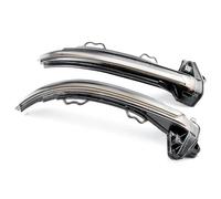 NYSQOFMB Mirror Indicator Light For A4 S4 RS4 B9 2016-2019 A5 S5 RS5 Dynamic Turn Signal LED Light Side Wing Rearview Mirror Indicator Sequential Blinker(Smoked black)