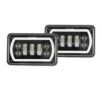 NYSQOFMB Motorcycle Headlight Assembly 1pc Black Motorcycle DRL Lamp 4X6 LED Headlight For XR250 For XR400 For XR650 Accessories Rectangular Light Motorcycle LED Spotlight(2 pcs)